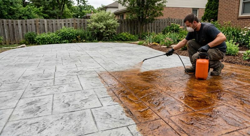 Patio Overlay Installation in Fort Worth, TX